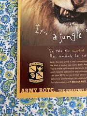 Vintage 1998 Army ROTC Recruitment Print Ad Lion