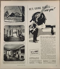1941 U S Army Recruiting Service Vintage Ad 14 x 5 Hes going places