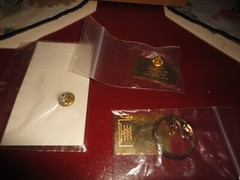 U S Post Office Pins Flag & Parrots & Keyring 3 items