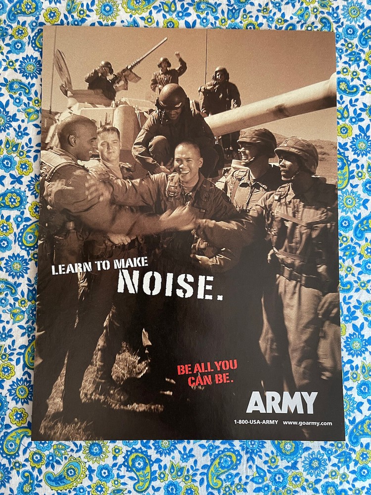 Vintage 1998 Army Recruitment Print Ad Make Some Noise