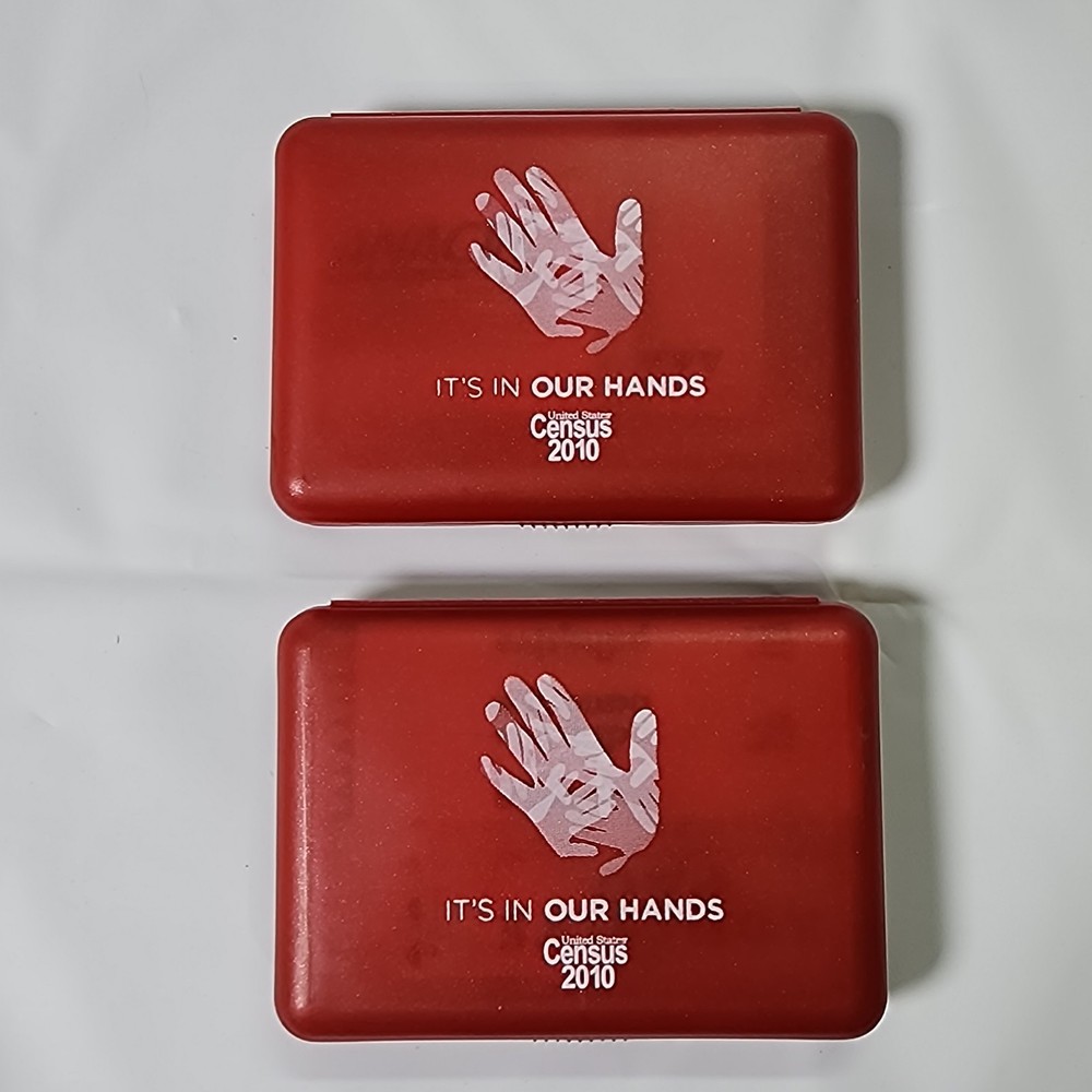 2 Red First Aid Kits Cases Promotional Census 2010 It’s In Our Hands Plastic