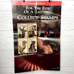 Vintage Carousel Horses Post Office Advertising Poster USPS Collectible 24″x36″