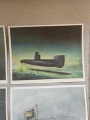 Vintage 1960s General Dynamics ELECTRIC BOAT Submarine Litho Print Set US Navy