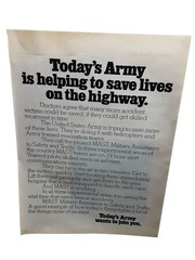 1971 US Army Recruitment Vintage Print Ad Military Assistance