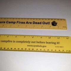 Vintage Smokey the Bear Ruler Hard Plastic & Soft Plastic DEAD OUT!