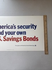 VTG 1964 For America’s Security Buy US Savings Bonds Transit Bus Treasury Poster