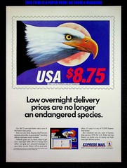 USPS Express Mail 1988 United States Postal Service Print Magazine Ad Poster