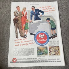 1948 USS United States Steel Vitrenamel Print Ad Post WW2