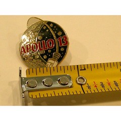 Apollo 13 NASA Enamel Lapel Pin Kennedy Space Center Florida USA Moon & Rocket