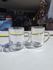 United States Postal Service Us Mail Employee Award Clear Mug Glass Lot Of 2