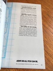 1986 US ARMY RECRUITING BOOKLET MILITARY Force Of The Future Be All You Can Be