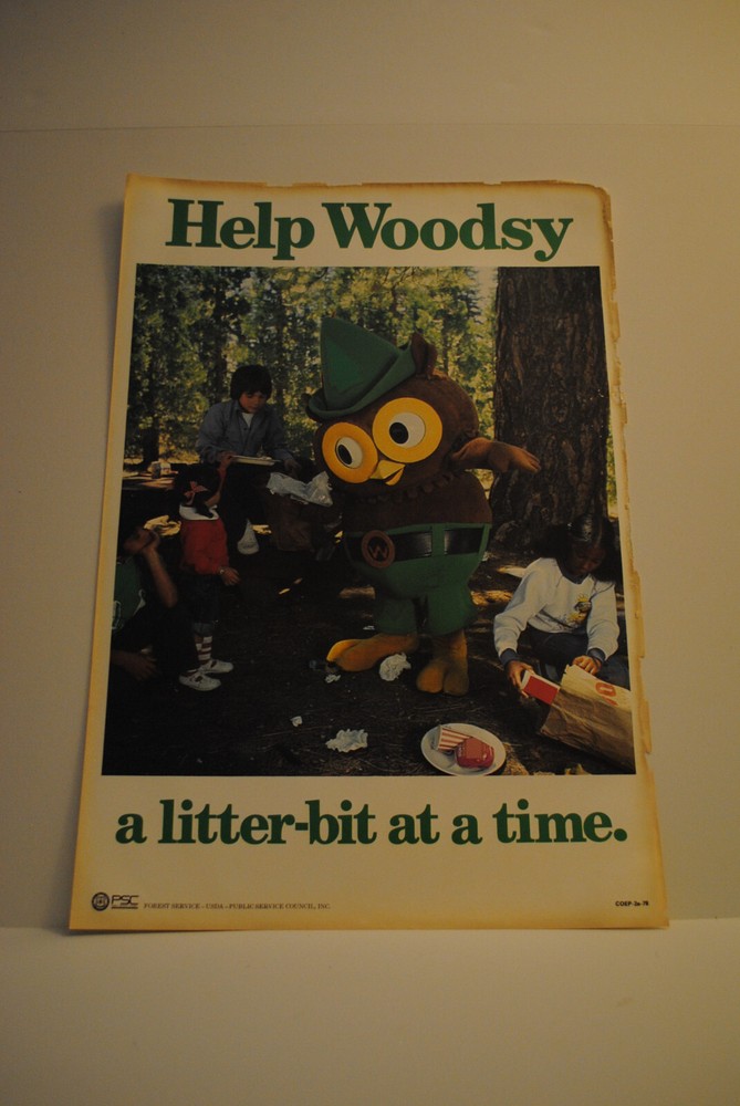 Help Woodsy a litter-bit at a time Poster 18″ x 12.5″