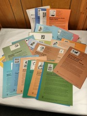 71 Vintage USPS Lobby Posters Stamp Info Sheet Flyers – 1979 – 1981 all differen
