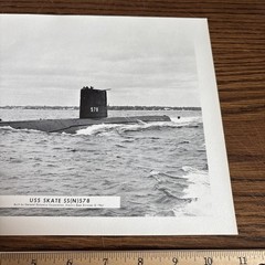 VTG 1961 USS Skate SSN-578 General Dynamics Electric Boat Submarine Photo Print
