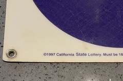 Vintage 1997 California Lottery PLAY HERE Large Retail Display Sign (23.5″x18″)