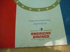 Vintage American Savings portfolio containing various historical documents