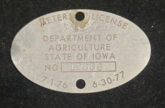 Lot of 3 Vintage Department of Agriculture State of Iowa Embossed Metal Tags L3