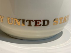 Assistant Secretary US Army Logo Off-White With Gold Lettering Trim Coffee Mug