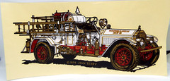 Vintage 1974 Fire Engine Truck by Decorative Decals 12.5″ x 6″ by John Terry