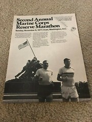 Vintage 1977 MARINES CORPS RESERVE MARATHON Print Ad 2ND ANNUAL RACE 1970s RARE