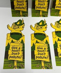 Vtg Woodsy The Owl Give A Hoot Don’t Pollute! Book markers lot of 10 collectible