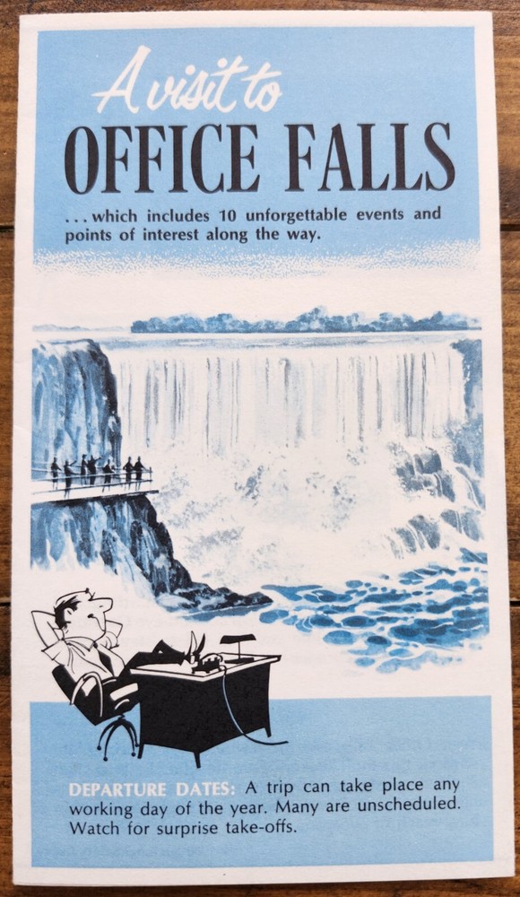 National Safety Council A Visit To Office Falls vintage safety fold-out brochure