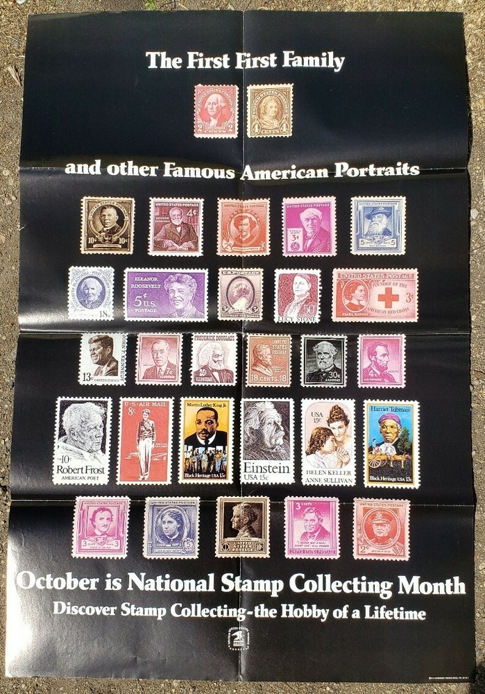 1981 USPS United States Post Office Lobby Poster National Stamp Collecting