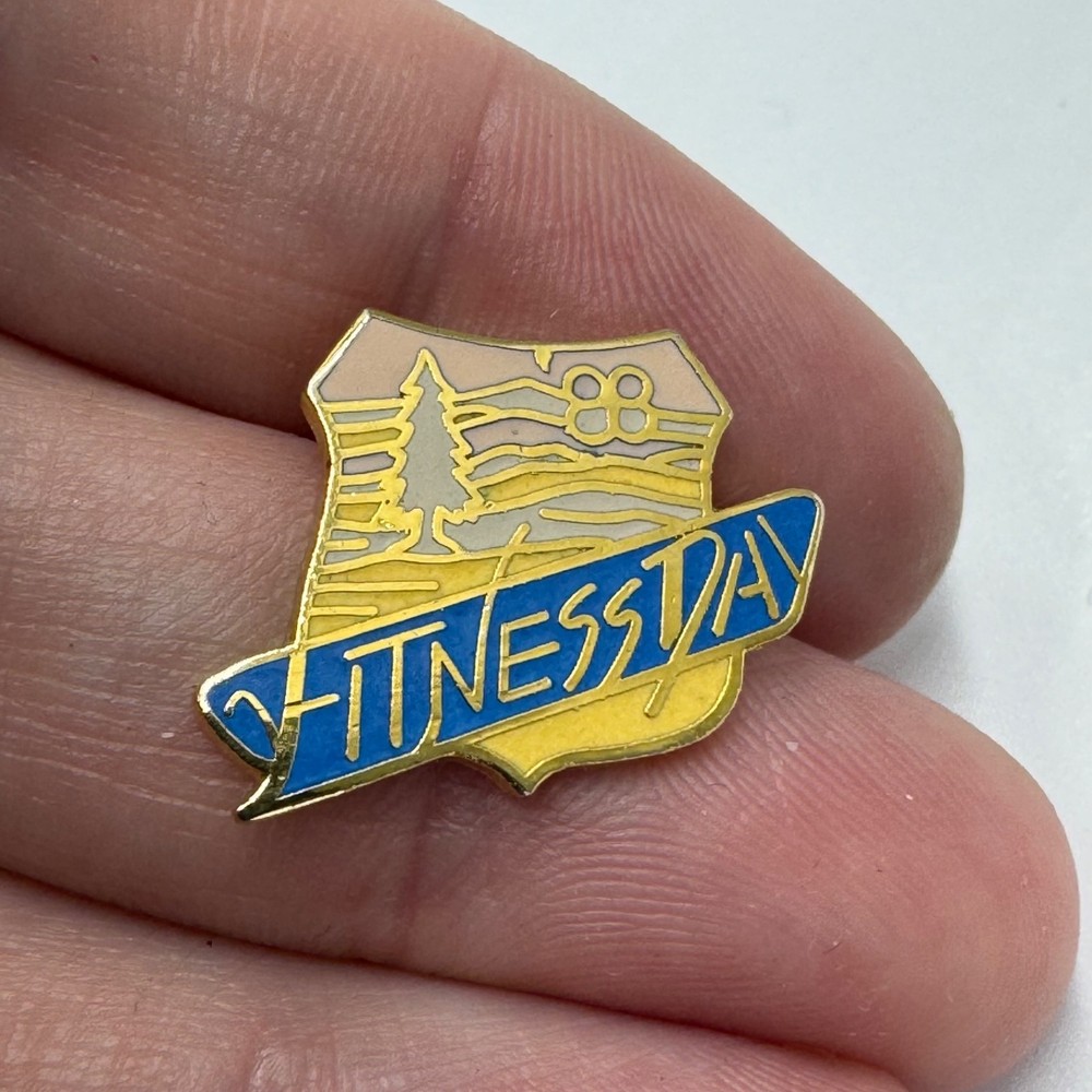1988 USFS Fitness Day United States Forest Service Shield Lapel Pin