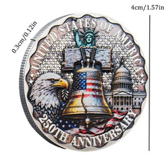 United States 250 Anniversary Challenge Coin Commemorative US 1-pc W