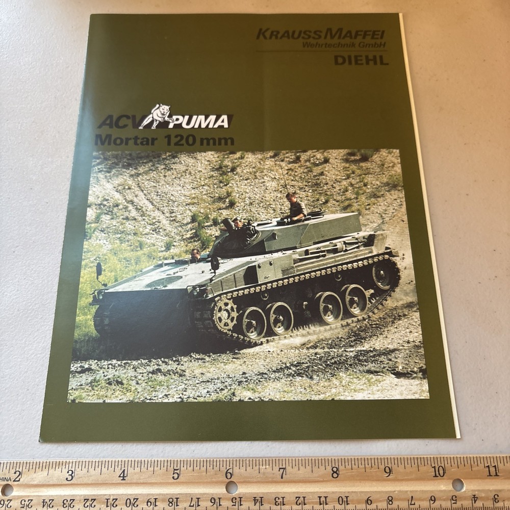VTG Krauss-Maffei German ACV Puma Mortar 120 MM Tank Vehicle Military Brochure
