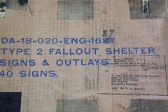 MINT FROM ORIG. BOX~50’s FALLOUT BOMB SHELTER Old Cold War Government Metal Sign
