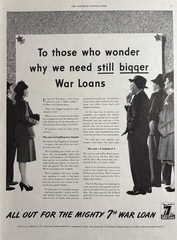 1945 WWII War Loans 7th U S Treasury Ad Still Bigger Mighty Vintage Print Ad