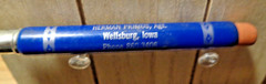 Vintage Celluloid Bullet Pencil – Grundy Mutual Ins. – Herman Primus – Iowa