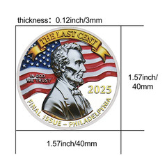 Final Cent Tribute Anniversary Challenge Coin Commemorative Penny 1-pc D