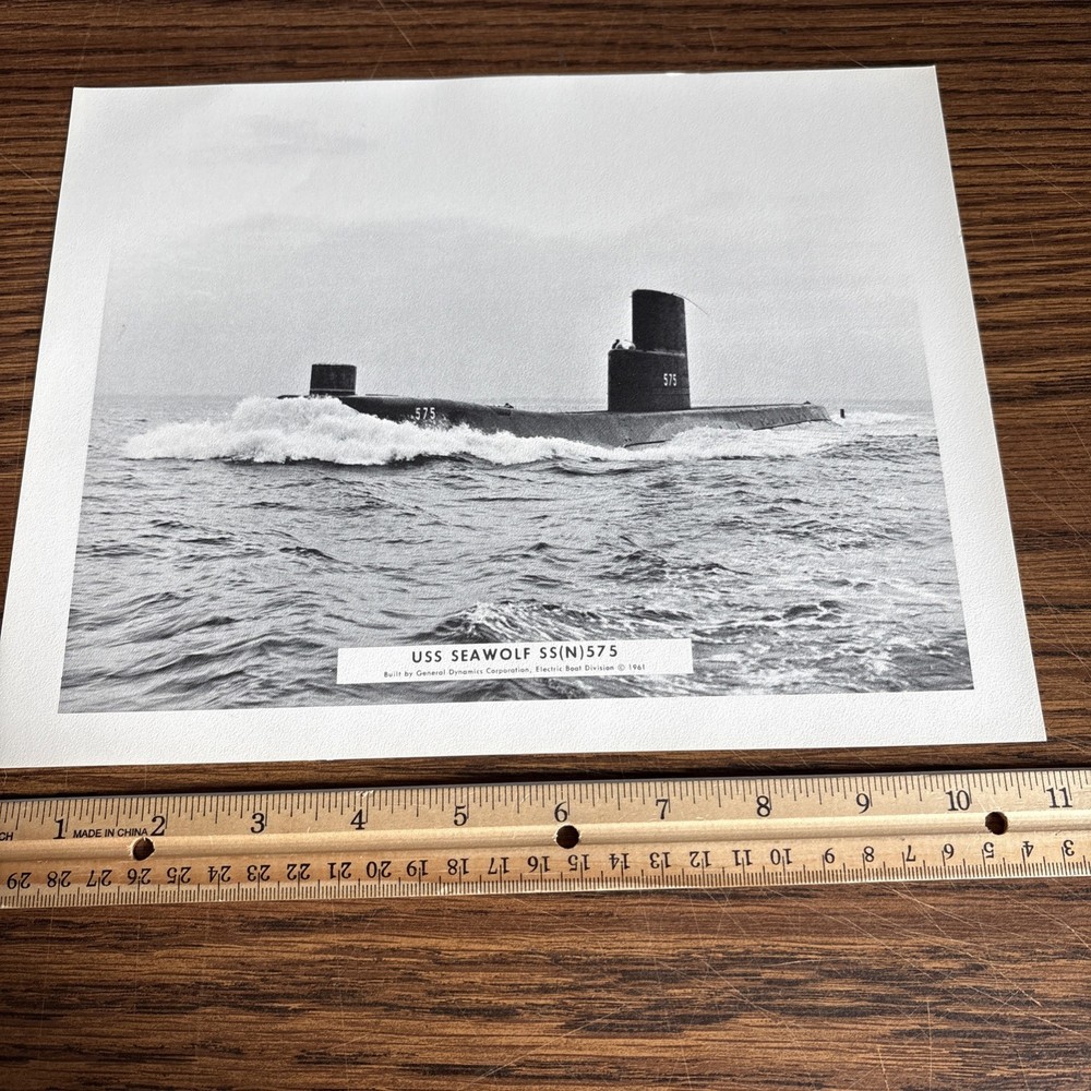 VTG 1961 USS Seawolf SSN-575 General Dynamics Electric Boat Submarine Print