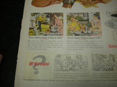 Removed From 1950s Era Magazine USAF Red 1 Scramble F-80 & Coffee Advertising