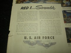 Removed From 1950s Era Magazine USAF Red 1 Scramble F-80 & Coffee Advertising