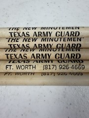 Vintage Texas Army National Guard Pencils “New Minutemen” Ft Worth Lot of 5