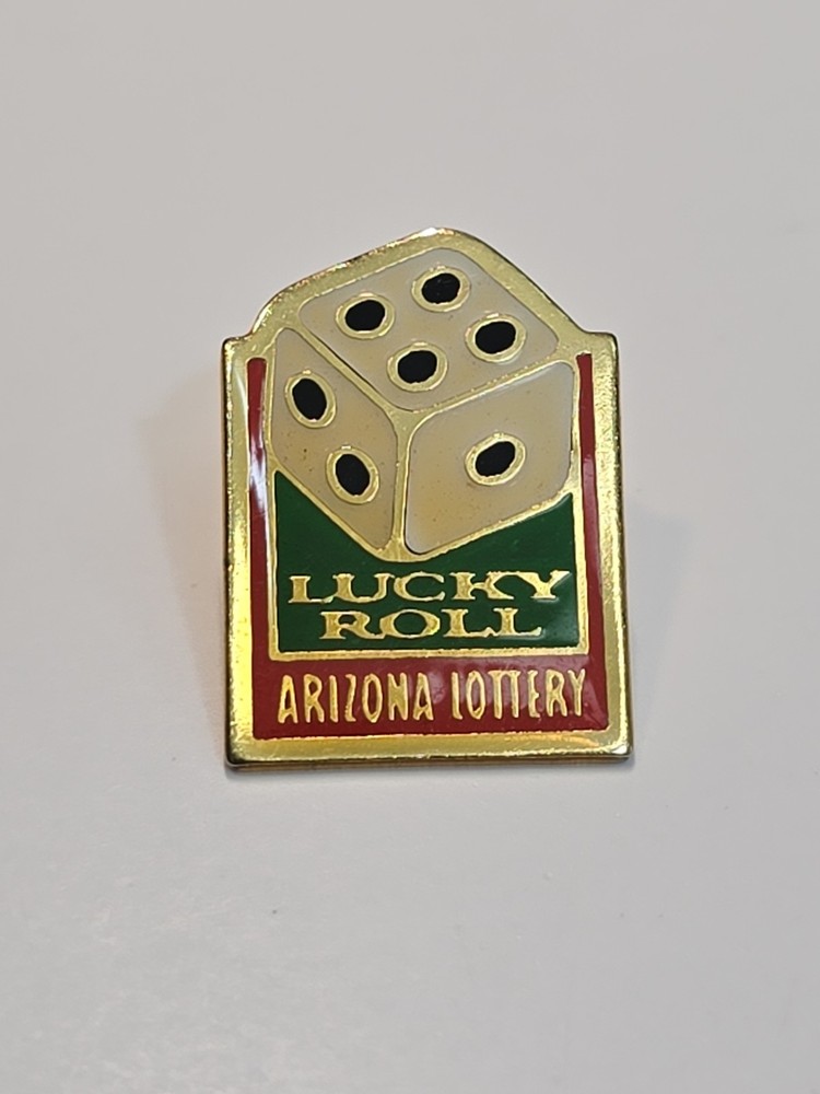Arizona Lottery Lapel Pin Lucky Roll Dice Single Die
