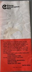 1977 Gas Mileage Guide U.S. Environmental Protection Agency Vintage Booklet