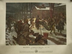 VINTAGE 1953 DEPT OF U.S. ARMY POSTER 24″ X 21″ MERRY CHRISTMAS 1776 #21-37