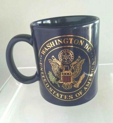 Washington DC United States of America Gold Seal Cobalt Blue Coffee Mug Cup