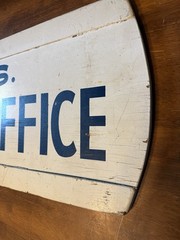 Vintage United States Post Office Sign Wood 34″L 13.75″W USPS Postal Service