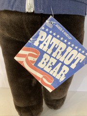 1986 plush Patriot Teddy Bear U.S. Mail letter carrier 20″ USPS With Tags