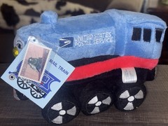 NEW NWT 2003 US POSTAL SERVICE MIKE THE MAIL TRAIN PLUSH PLUS STAMP US67