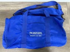 USPS United States Postal Service Blue Duffle Gym Bag Augusta, GA 30901