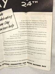 Rare 1952 United Nations Day Proof Sheet By The Advertising Council Frank W Weil