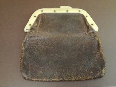Small Vintage Leather Post Office Bag or Wallet marked POST