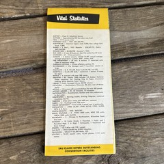 Eau Claire, WI Chamber of Commerce Map Guide 1950’s Travel Information