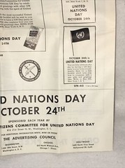 Rare 1952 United Nations Day Proof Sheet By The Advertising Council Frank W Weil